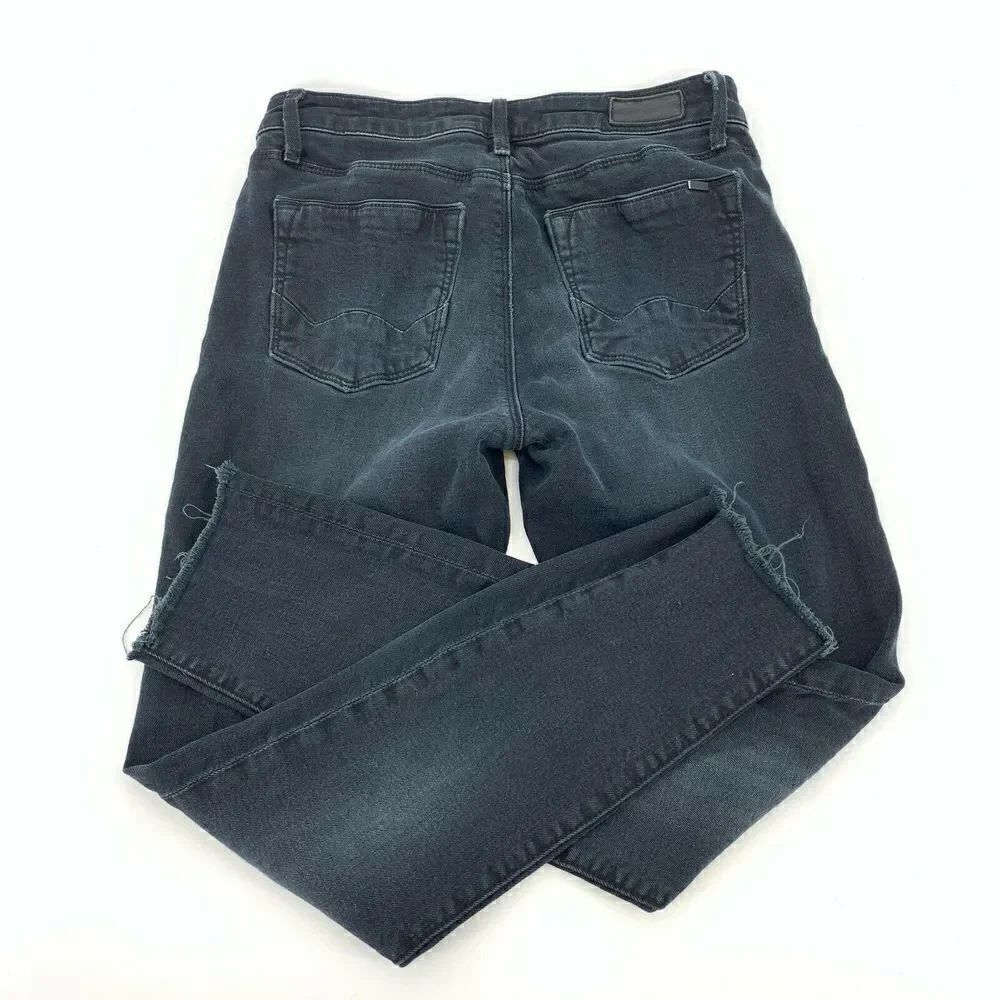 Cult of Individuality Black Raw Hem High Rise Jean
